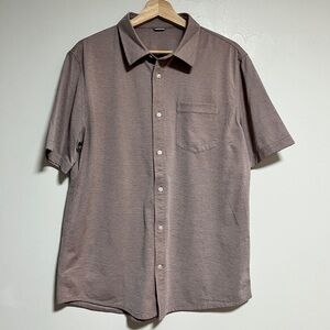 Kit and Ace Short Sleeve Button-Up – Size L – Taupe